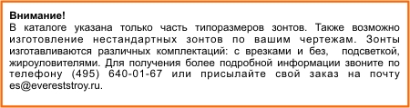 Зонты вытяжные
